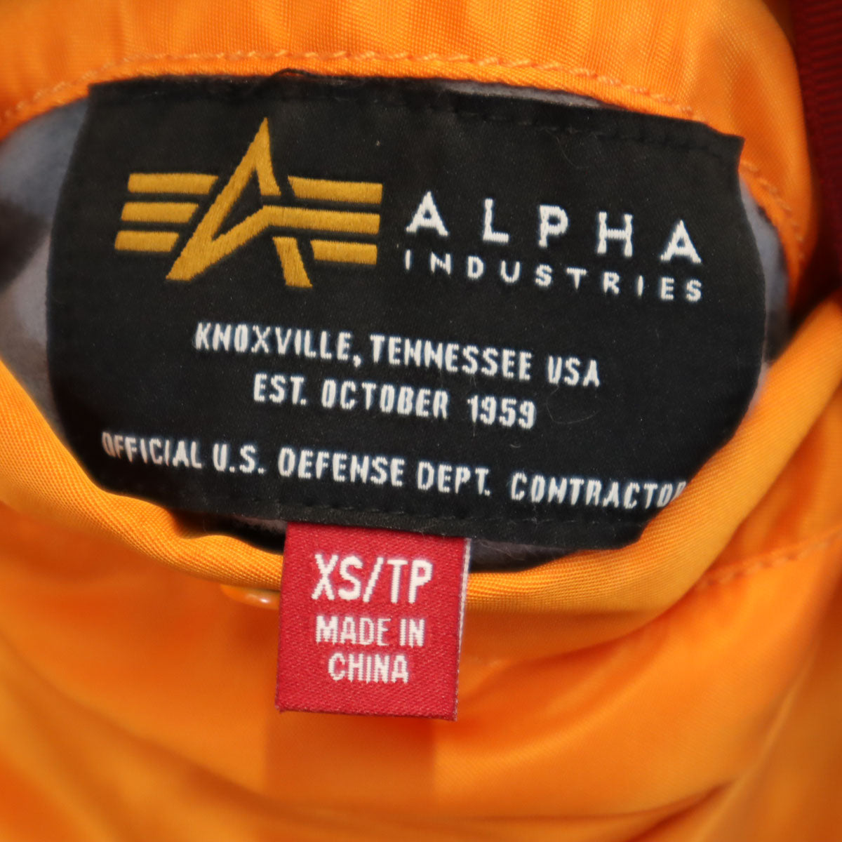 ALPHA x ASSC L-2B Flight Jacket Reversible Orange Size XS