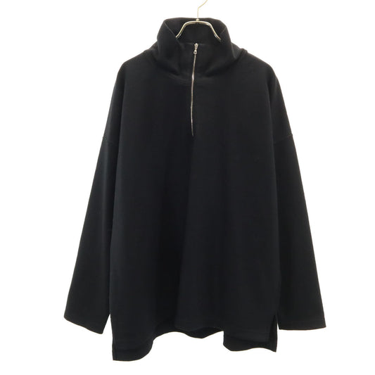 SOPHNET. Japan Long Sleeve Half-Zip Black T-Shirt Size M
