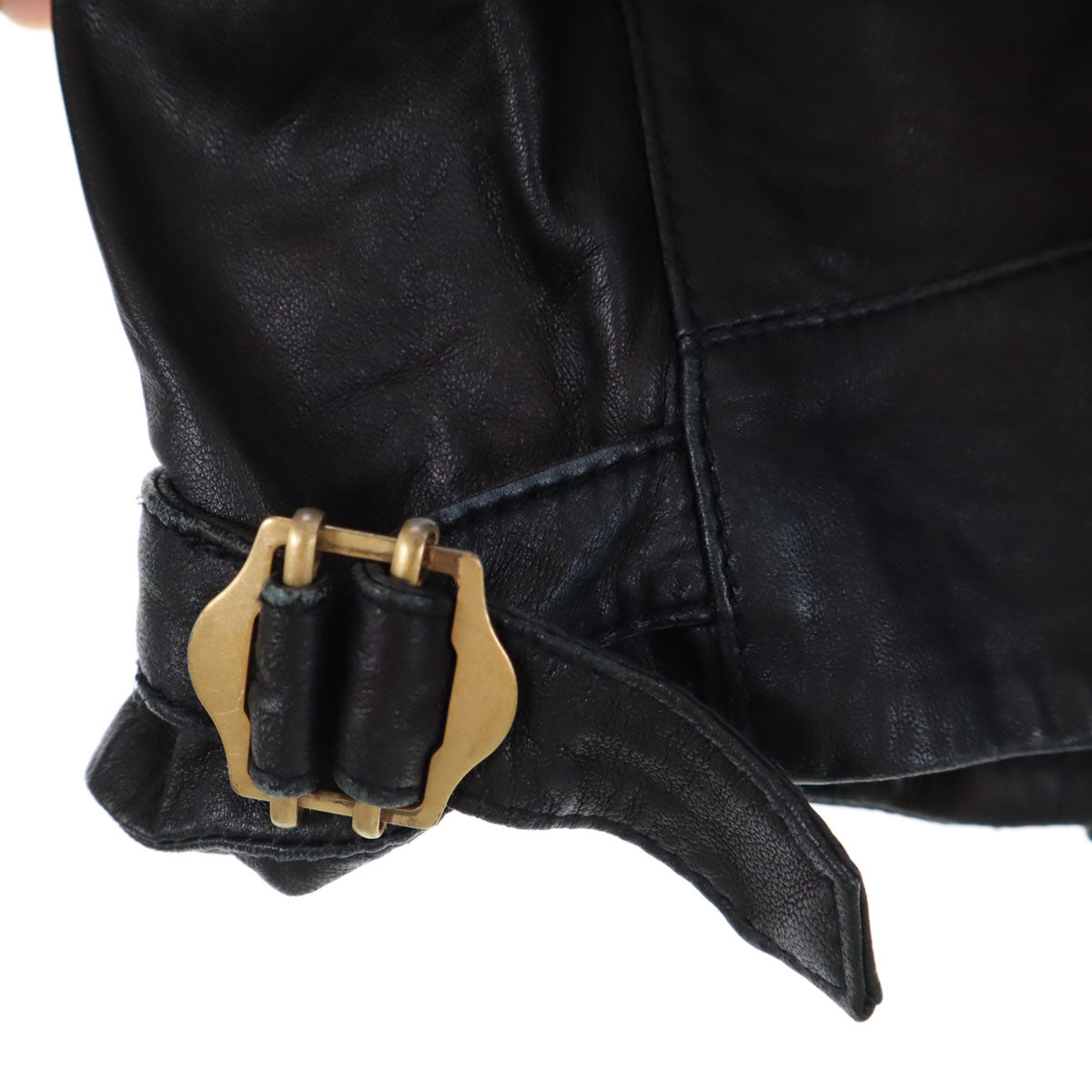 ARMANI EXCHANGE Leather Jacket Black Size S