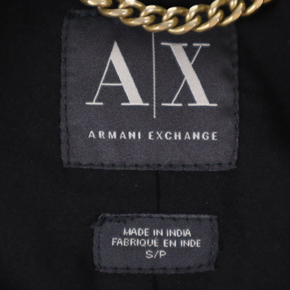 ARMANI EXCHANGE Leather Jacket Black Size S