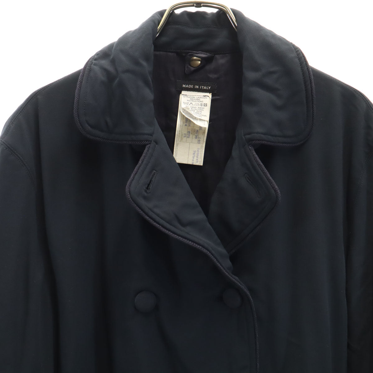 GIORGIO ARMANI 90s Italian Coat Navy Blue Size 40