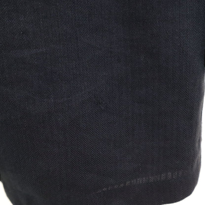Salvatore Ferragamo 90s Linen Herringbone Blazer Navy Size 48