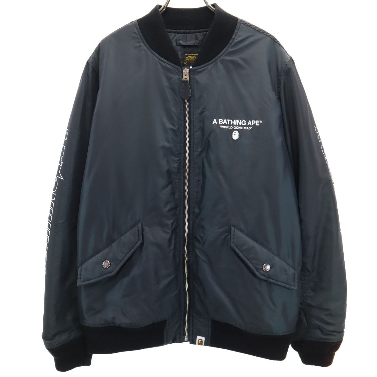 Bape A BATHING APE Flight Jacket Black Size M