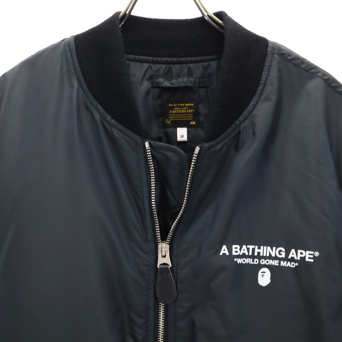 Bape A BATHING APE Flight Jacket Black Size M