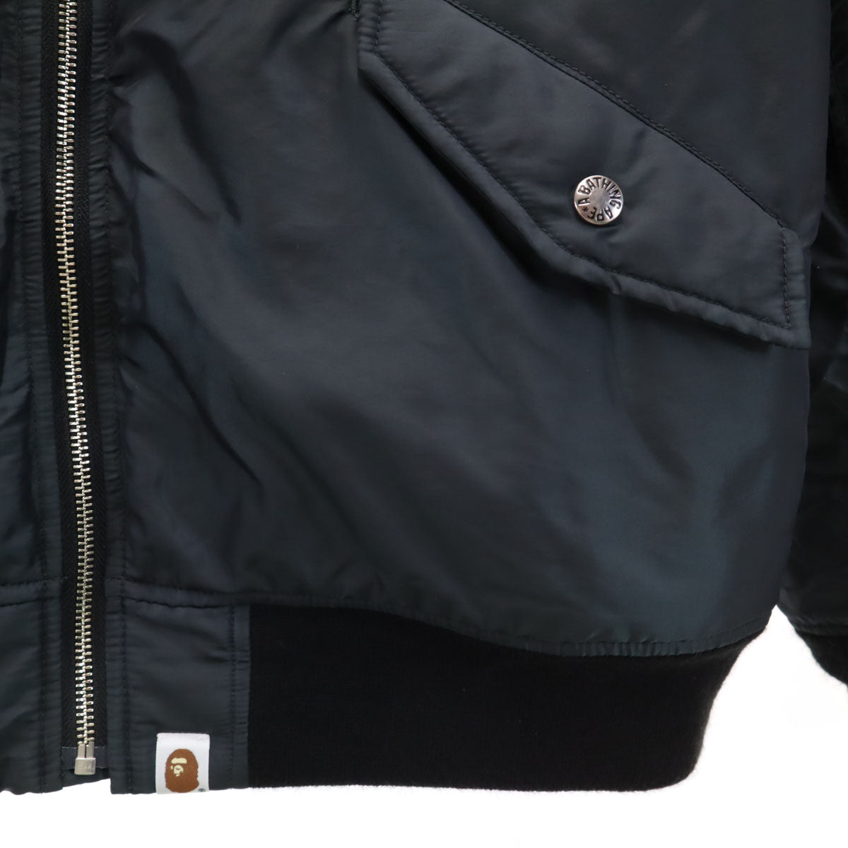 Bape A BATHING APE Flight Jacket Black Size M