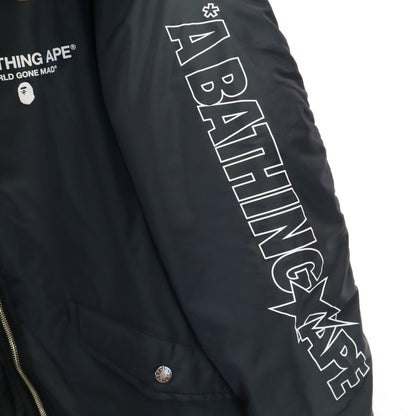 Bape A BATHING APE Flight Jacket Black Size M
