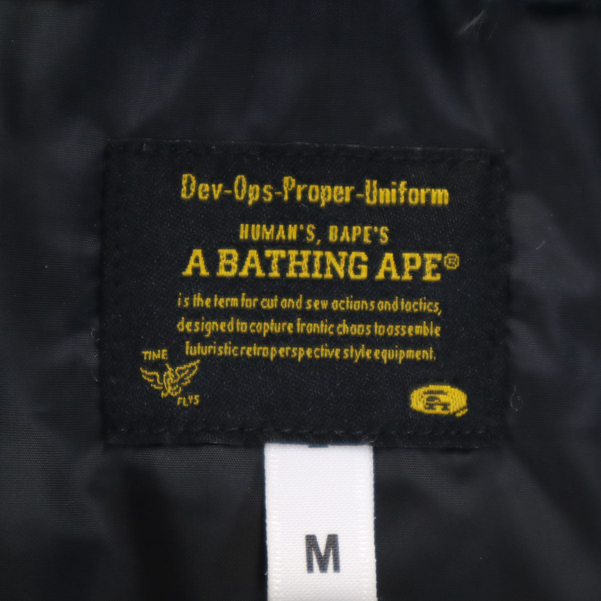 Bape A BATHING APE Flight Jacket Black Size M