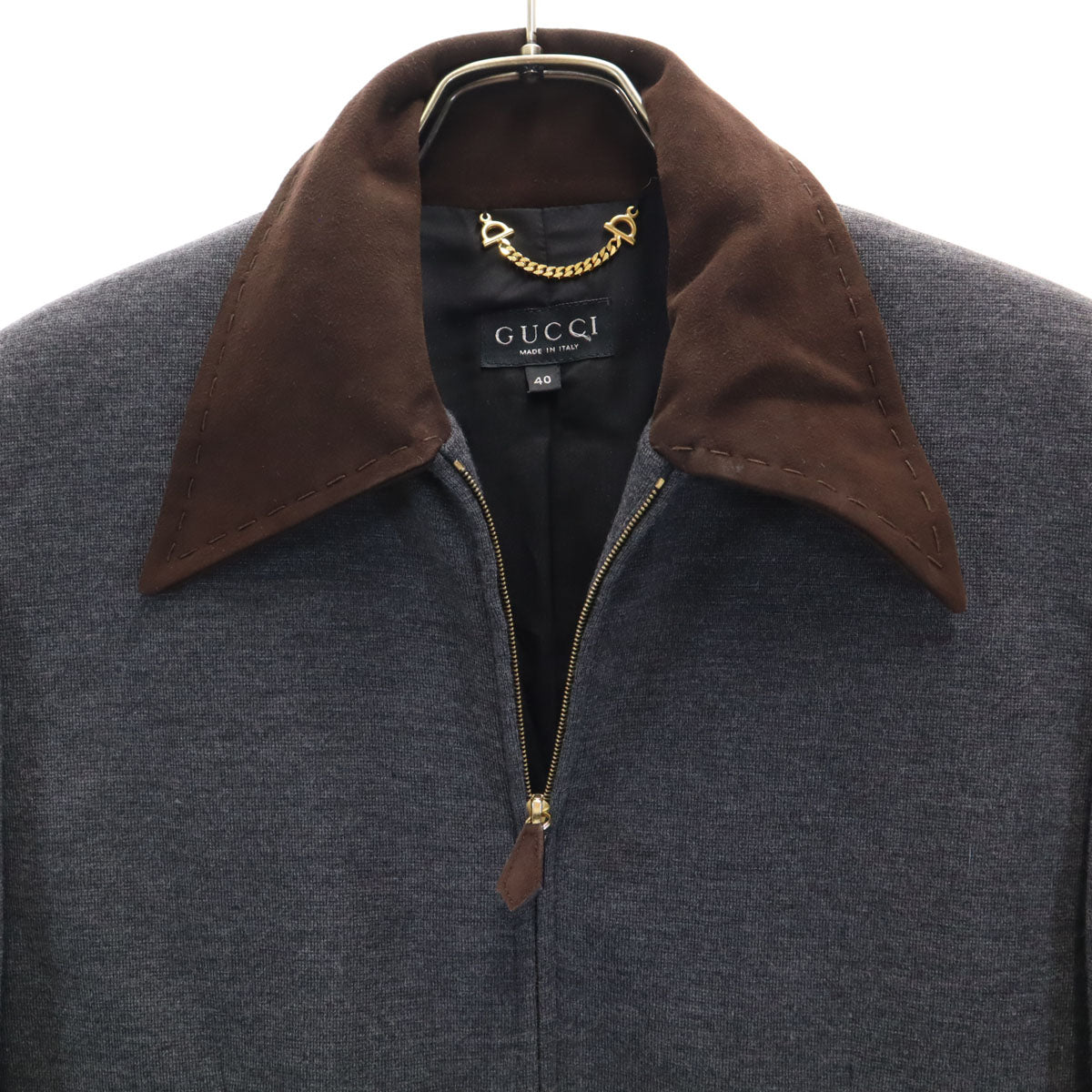 GUCCI Italian Wool Blend Coat Gray Size 40