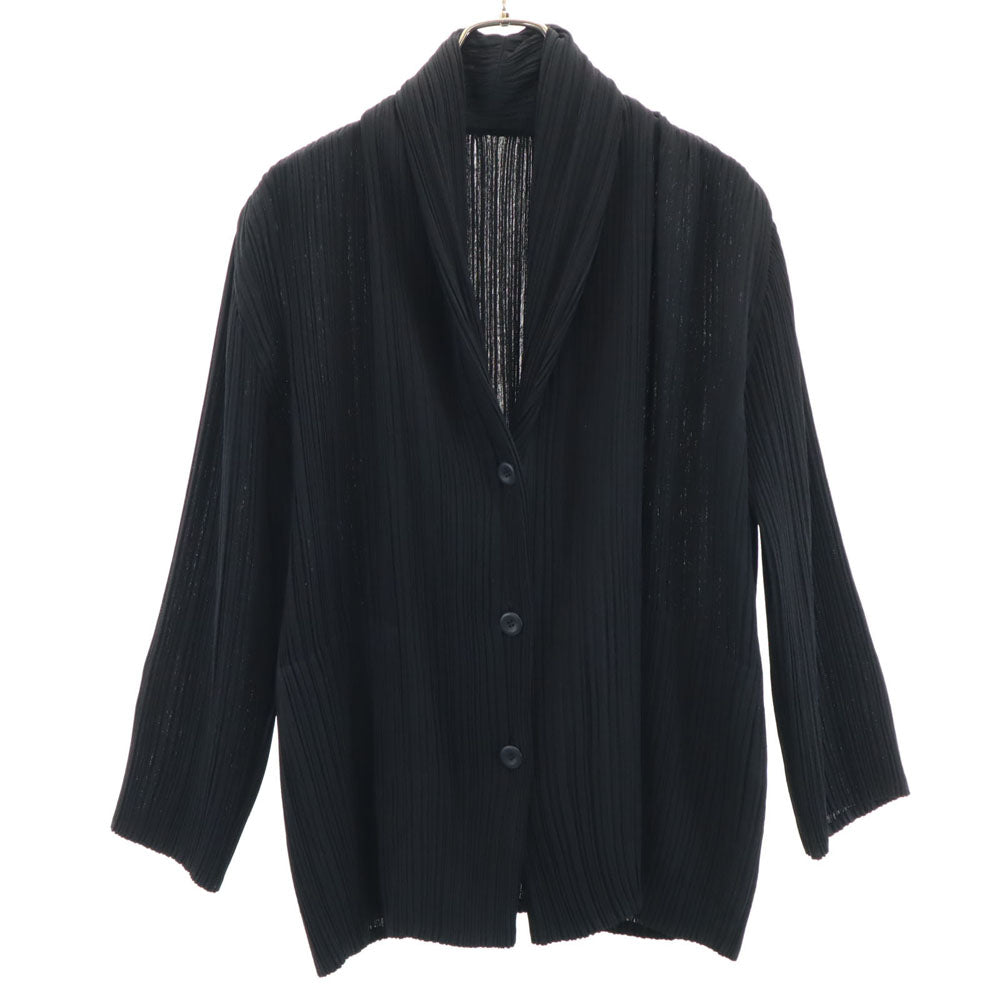 ISSEY MIYAKE Japanese Long Sleeve Cardigan Black Size JP 3