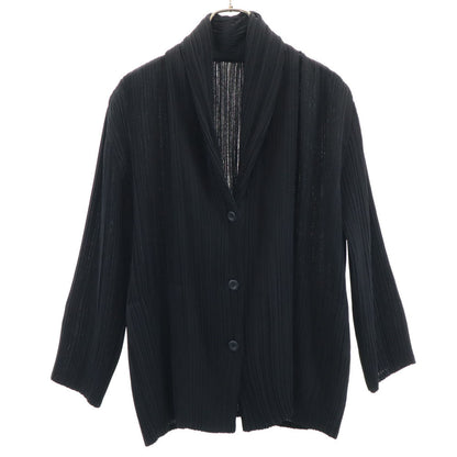 ISSEY MIYAKE Japanese Long Sleeve Cardigan Black Size JP 3