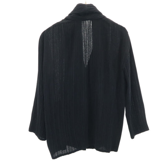ISSEY MIYAKE Japanese Long Sleeve Cardigan Black Size JP 3