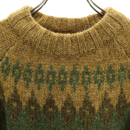 KAPITAL Japan 3G Cutout Raglan Sweater Khaki Size JP 3