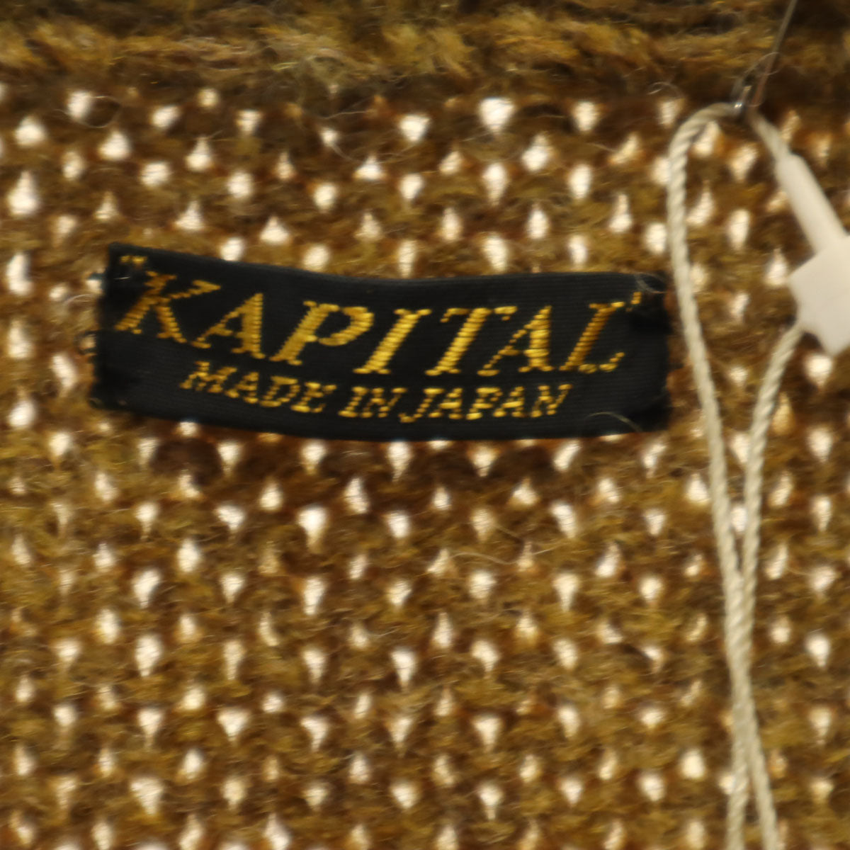KAPITAL Japan 3G Cutout Raglan Sweater Khaki Size JP 3
