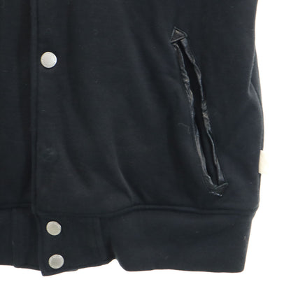 STUSSY Padded Sweat Varsity Jacket Black Size S