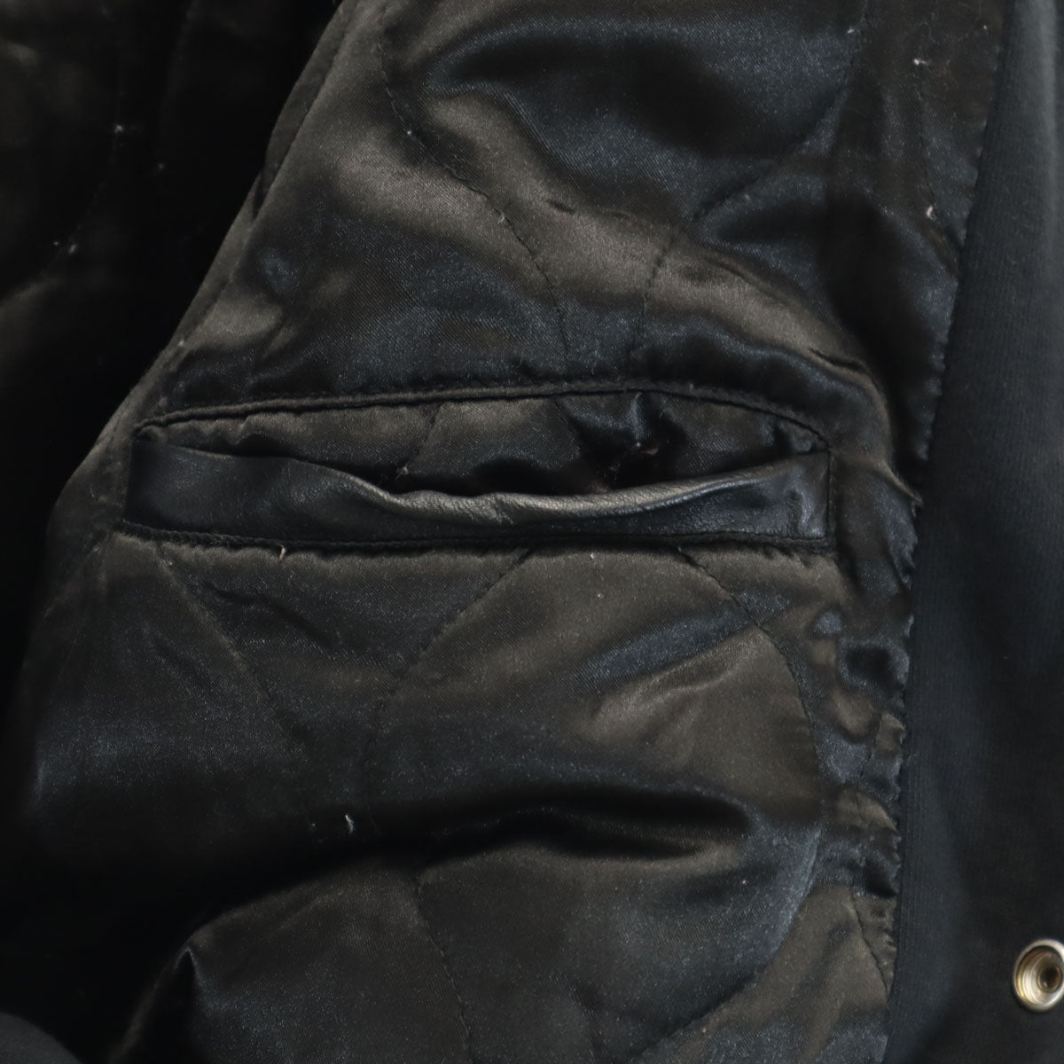 STUSSY Padded Sweat Varsity Jacket Black Size S
