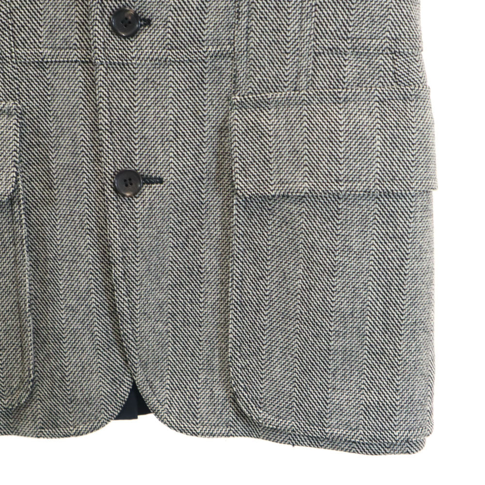 GUCCI Italian Wool Blend Herringbone Blazer Gray Size 44R