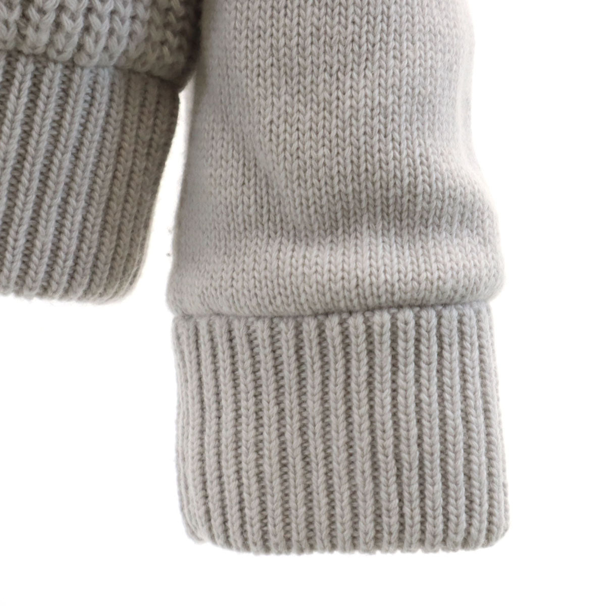 Herno Reversible Wool Knit Zip Hoodie Gray Size 50