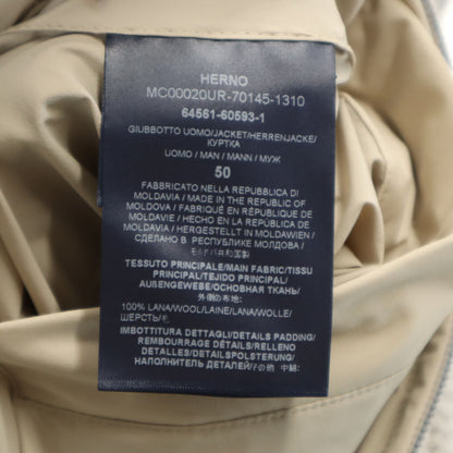 Herno Reversible Wool Knit Zip Hoodie Gray Size 50