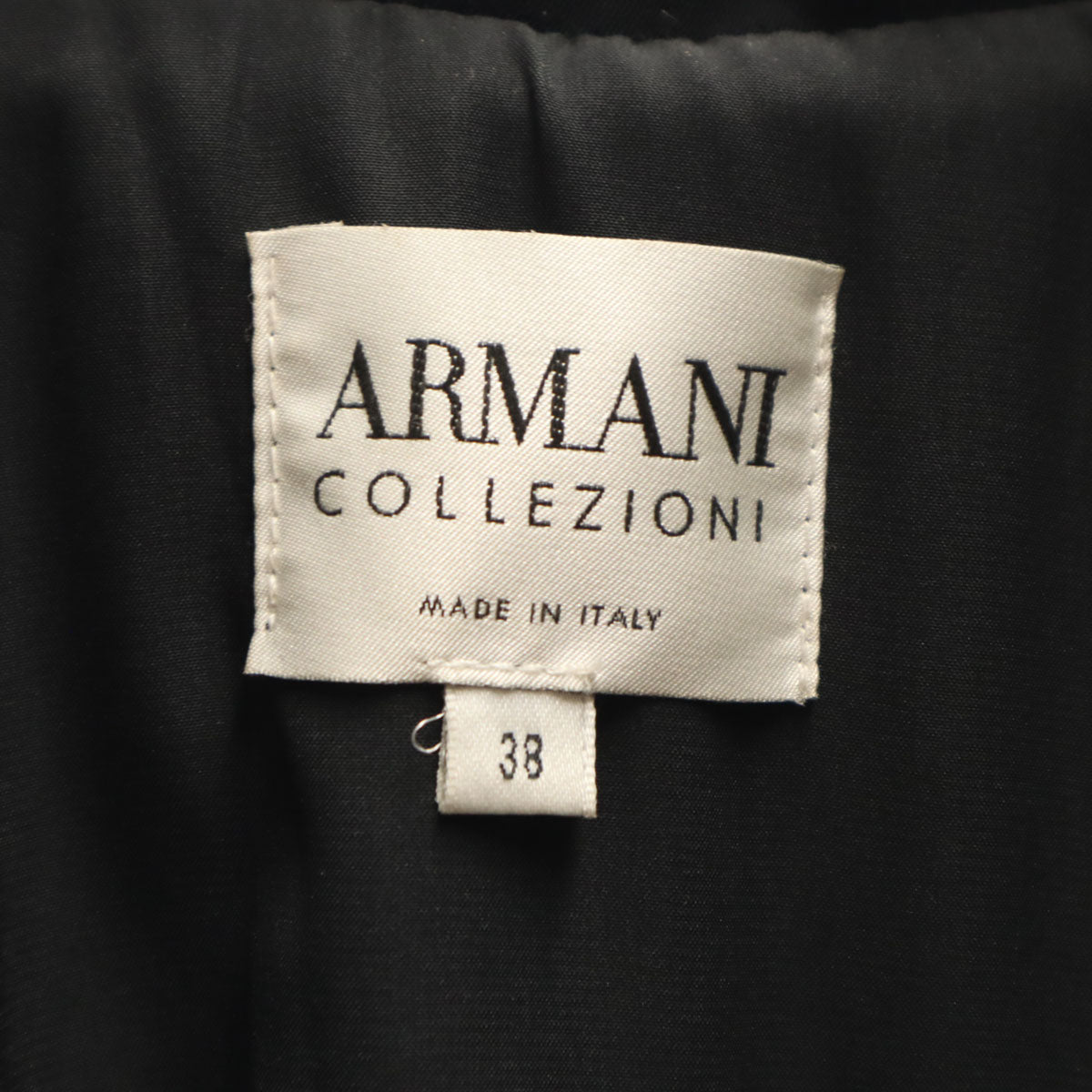ARMANI Italian Made Zip Jacket Black Size 38