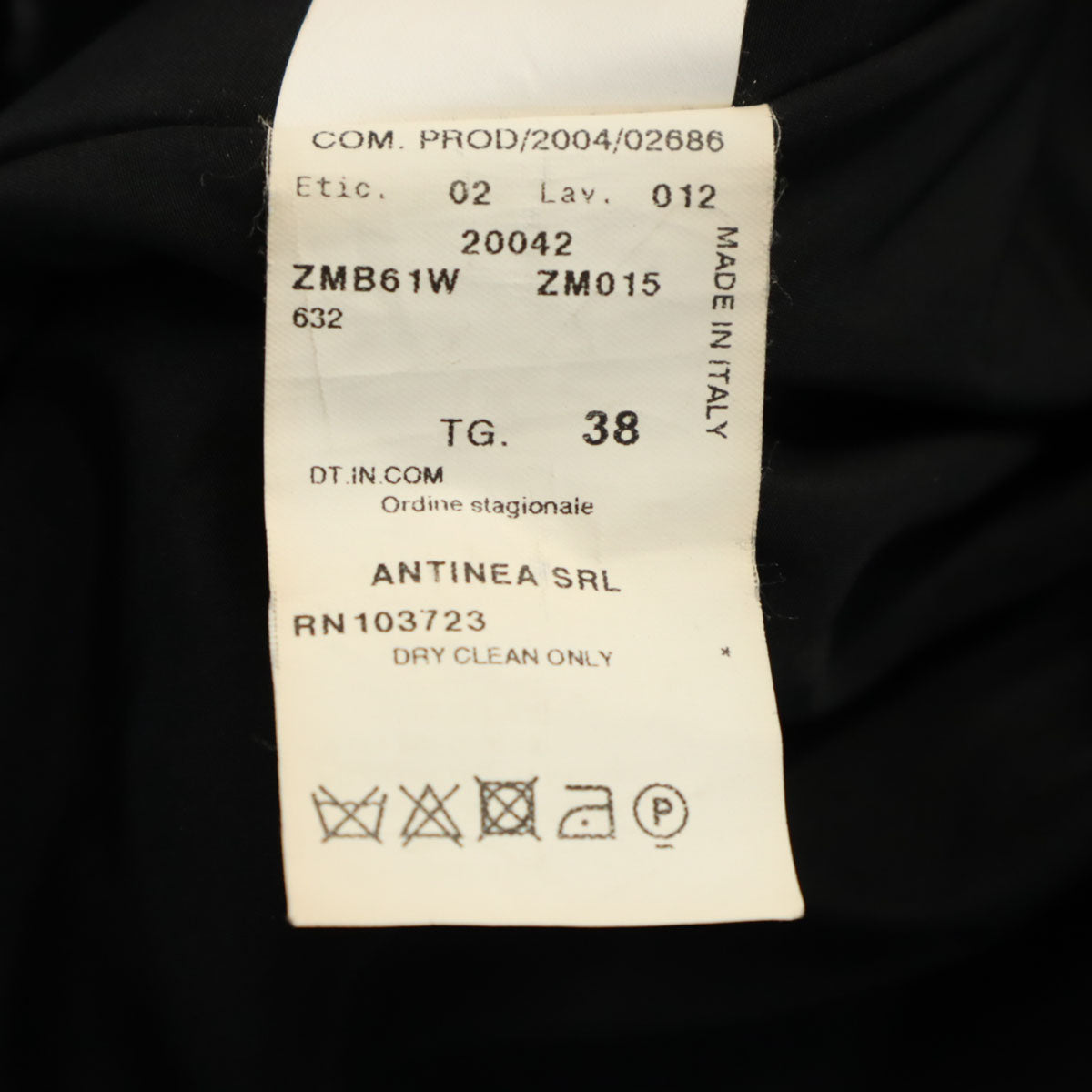ARMANI Italian Made Zip Jacket Black Size 38