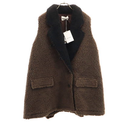 EZUMi Knit Sleeve Boa Coat Brown Size M