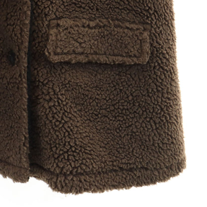 EZUMi Knit Sleeve Boa Coat Brown Size M