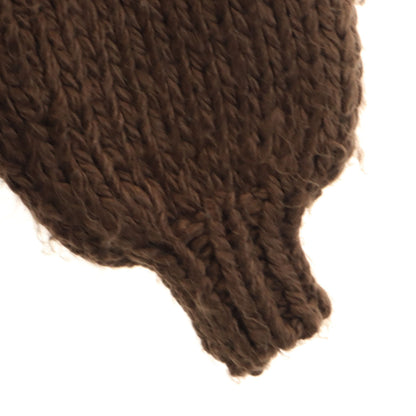 EZUMi Knit Sleeve Boa Coat Brown Size M