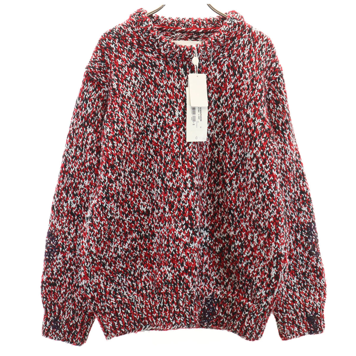 Maison Margiela Wool Blend Melange Sweater Red Size S