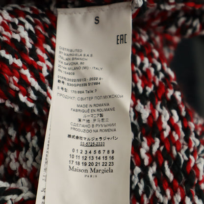 Maison Margiela Wool Blend Melange Sweater Red Size S