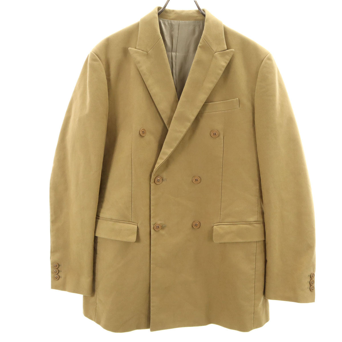 Mr.GENTLEMAN Cotton Suede Double Jacket Camel Size L