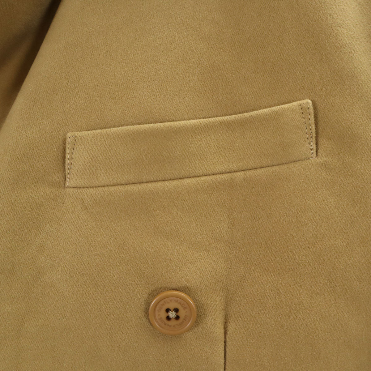 Mr.GENTLEMAN Cotton Suede Double Jacket Camel Size L