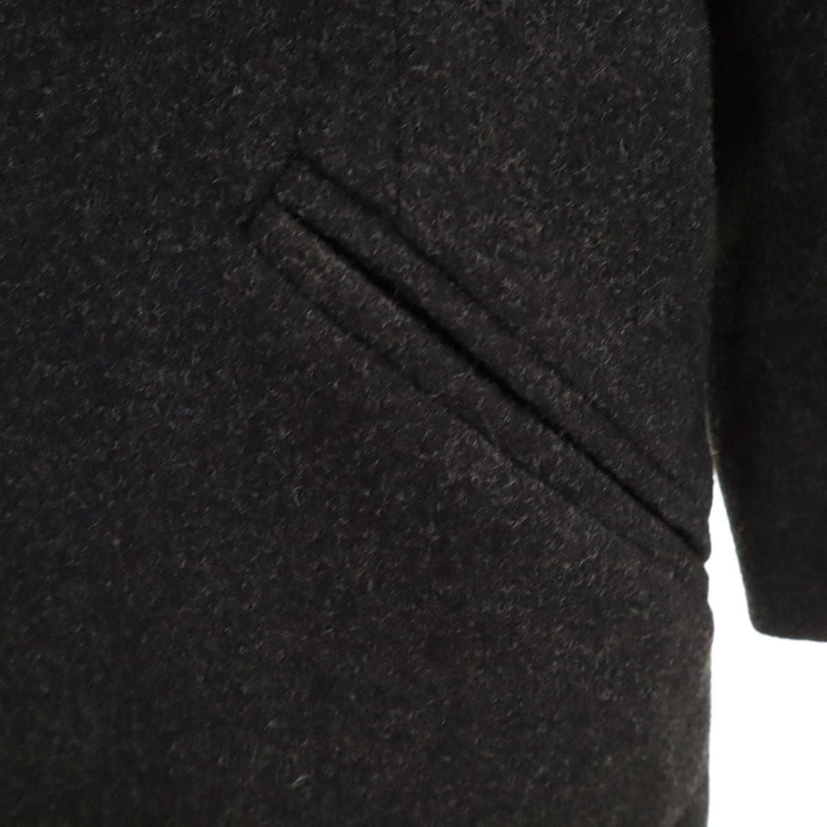 HERMES French Wool Coat Gray Size 38