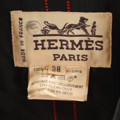 HERMES French Wool Coat Gray Size 38
