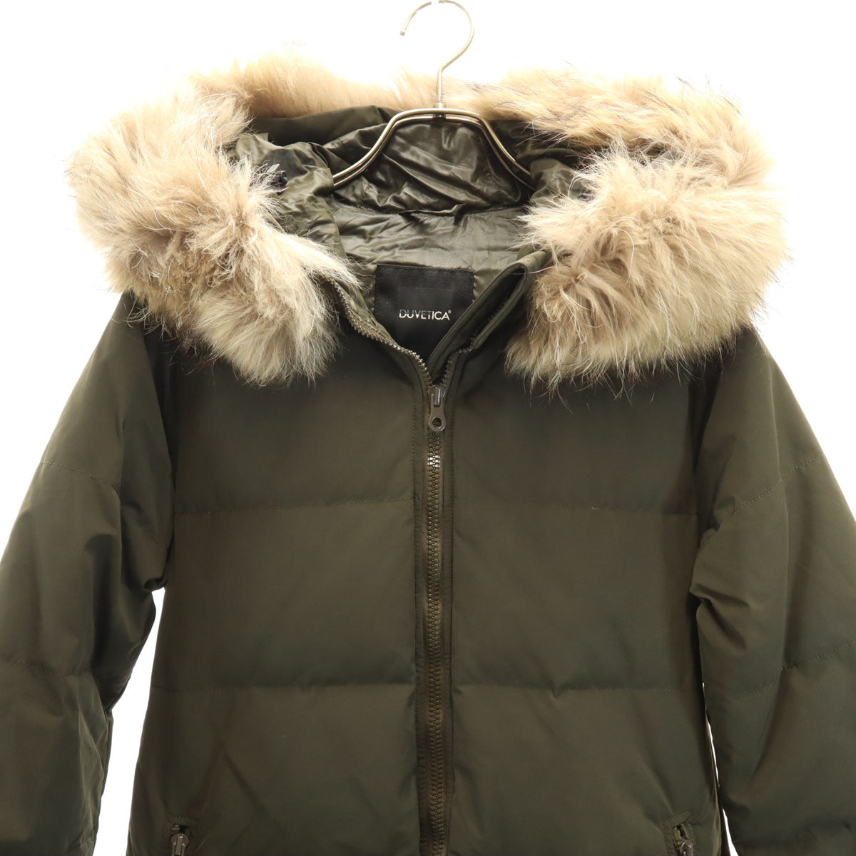 DUVETICA Down Coat Khaki Size 40