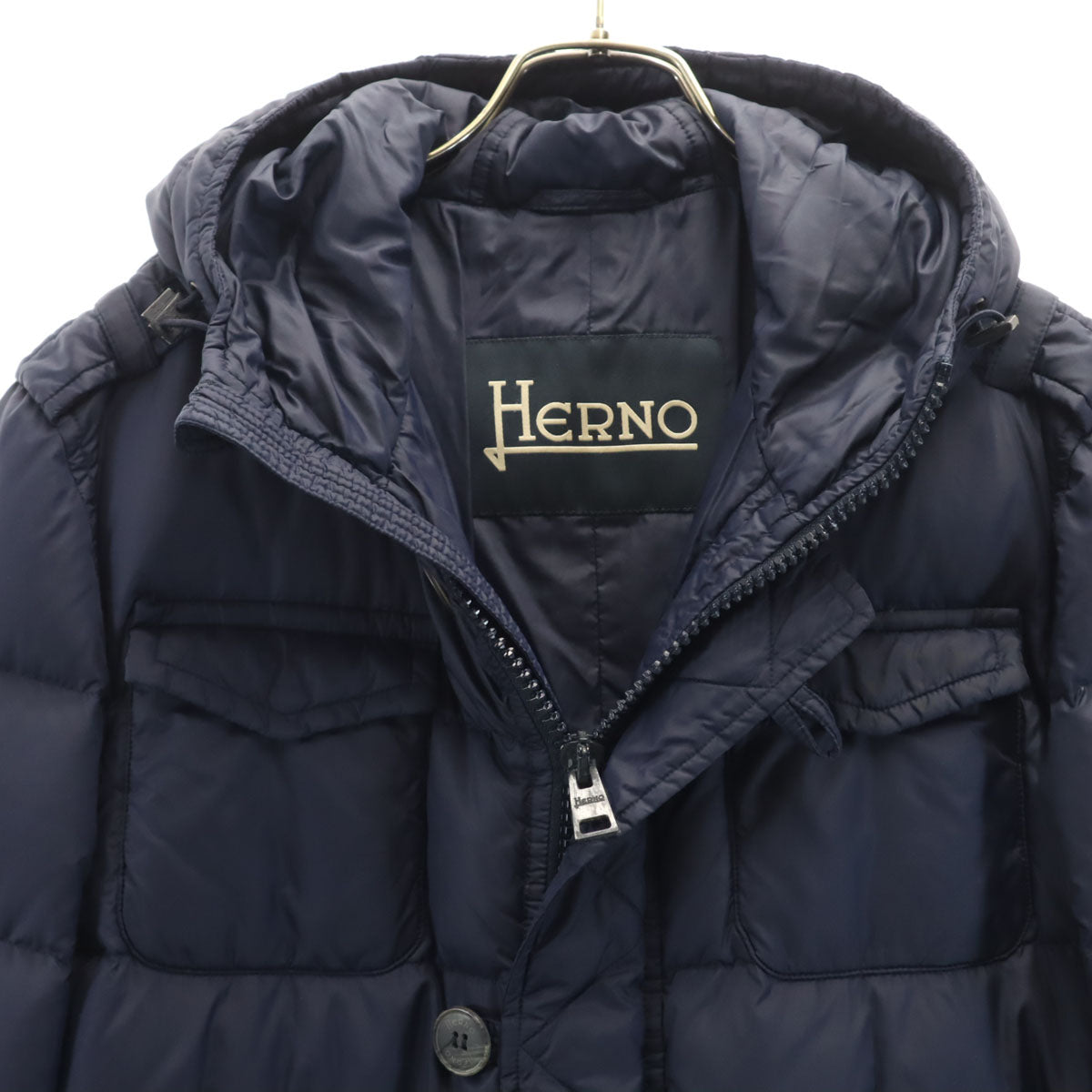 Herno Down Jacket Navy Size 48