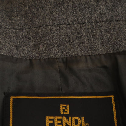 FENDI 90s Italian Made Wool Jacket Gray Size 42