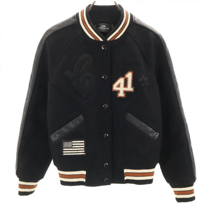 COACH Padded Varsity Jacket Black Size XS