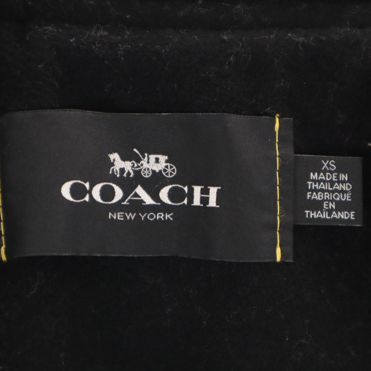 COACH Padded Varsity Jacket Black Size XS