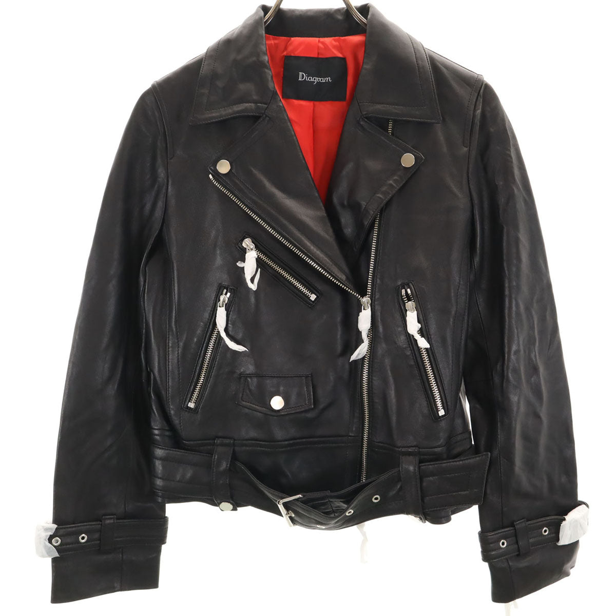 Diagram Leather Rider's Jacket Black Size 36