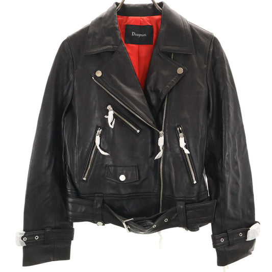 Diagram Leather Rider's Jacket Black Size 36