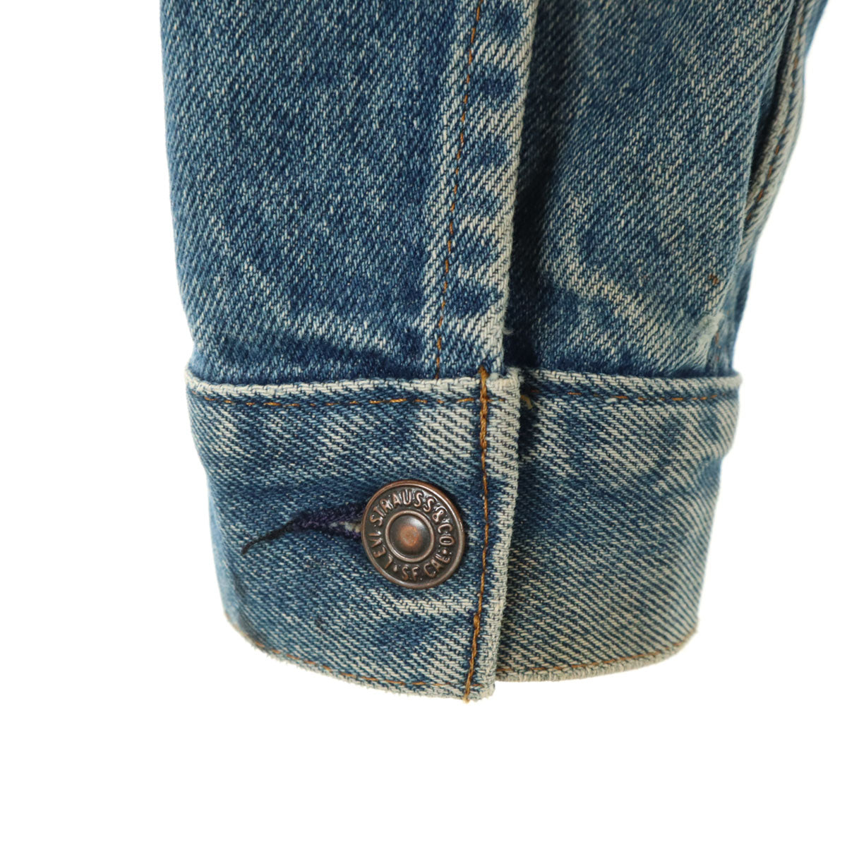 Levi's 70s Vintage Trucker Denim Jacket Washed Blue Size L