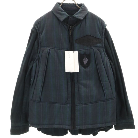 Sacai 24AW Mark Gonzales Plaid Long Sleeve Shirt Size 2