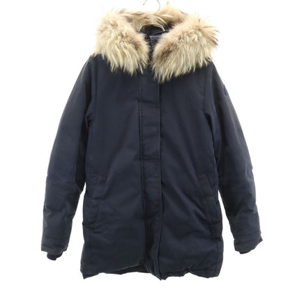 Pyrenex Raccoon Fur Trim Down Jacket Blue Size 38