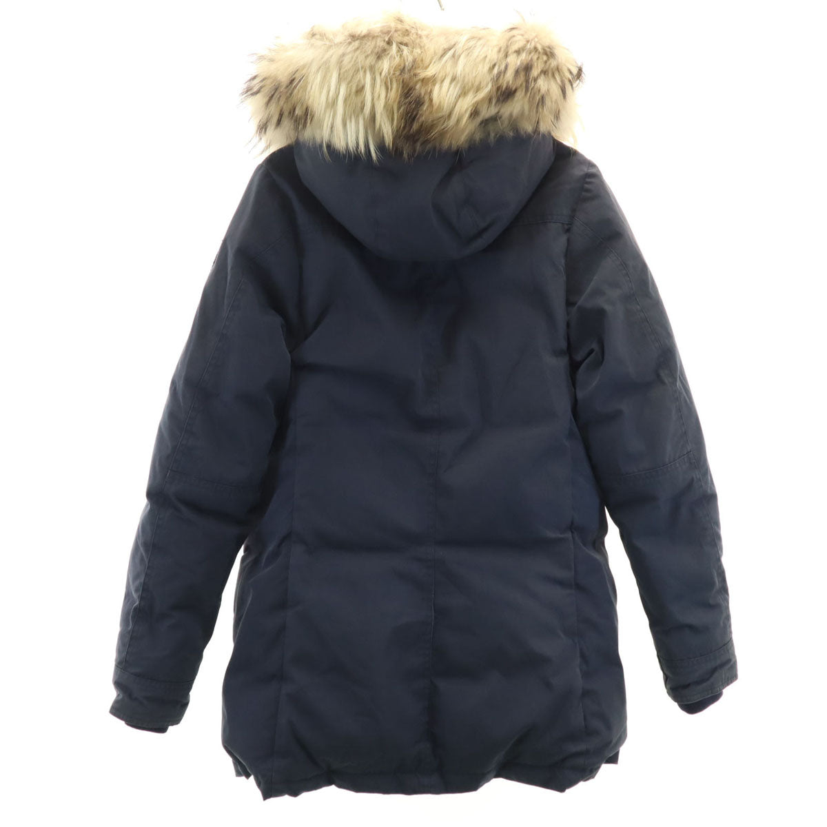 Pyrenex Raccoon Fur Trim Down Jacket Blue Size 38