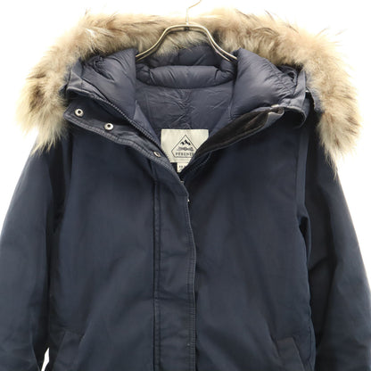 Pyrenex Raccoon Fur Trim Down Jacket Blue Size 38