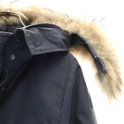 Pyrenex Raccoon Fur Trim Down Jacket Blue Size 38