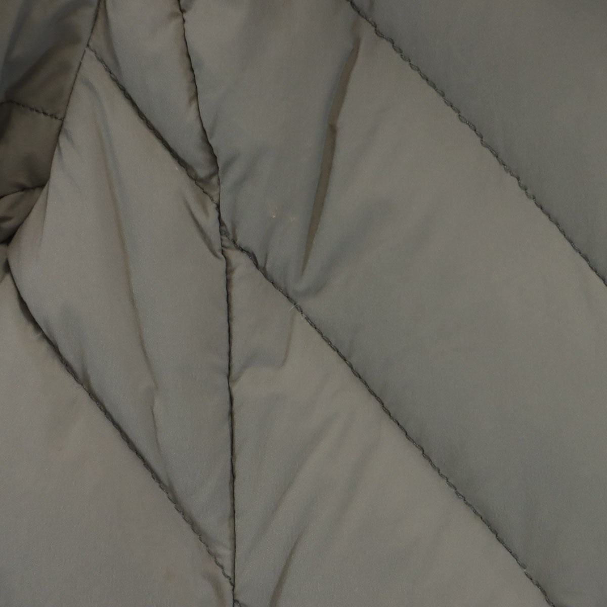 BALMAIN Gray Down Coat w/ Blue Fox Fur Trim Size L
