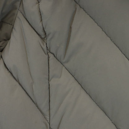 BALMAIN Gray Down Coat w/ Blue Fox Fur Trim Size L