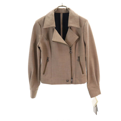 Rene 19AW Wool Blend Double Rider Leather Jacket Size 36