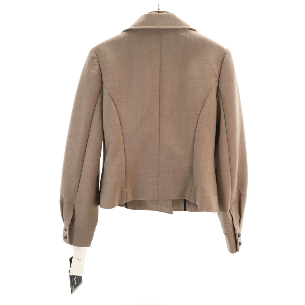 Rene 19AW Wool Blend Double Rider Leather Jacket Size 36